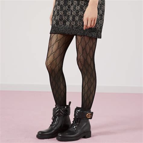 gucci black interlocking g tights|black gucci stockings.